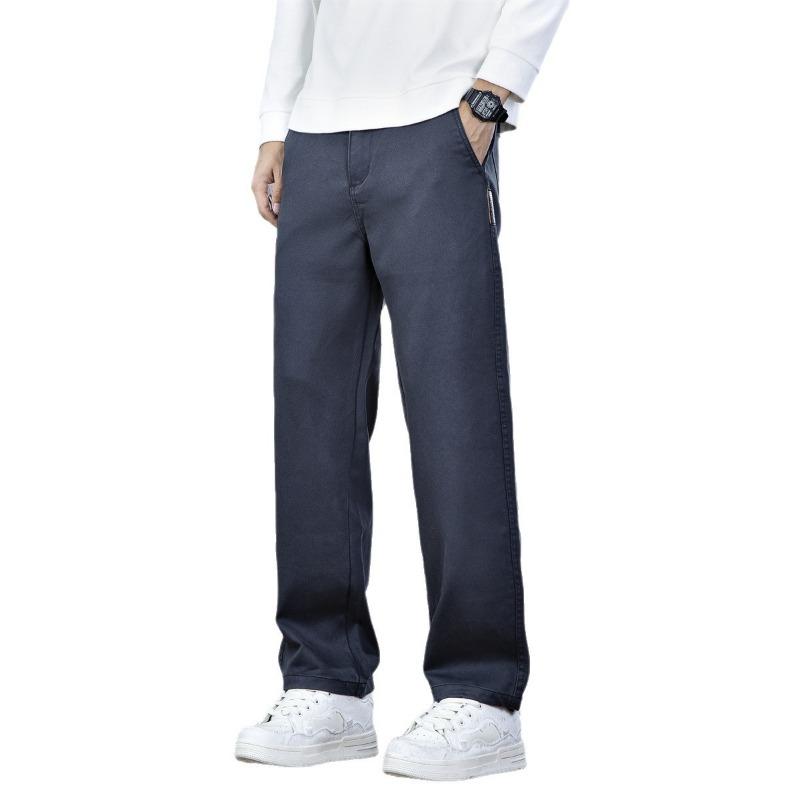 Autumn and Winter New Casual Pants Men's Loose Straight Business Pants Men's Pants Trendy Green Versatile Drape Trousers