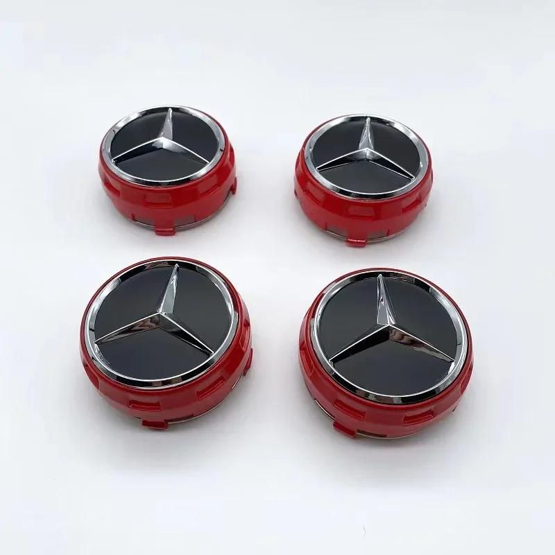 XHBNJ1 For Mercedes Benz 4PCS 75mm Car Wheel Center Hub Caps Cover for Mercedes Benz B/C/E/S Class A Class C200L GLC GLK CLA W166 W163