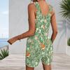 Womens Patch Pocket Tank Romper Plus Size Sleeveless