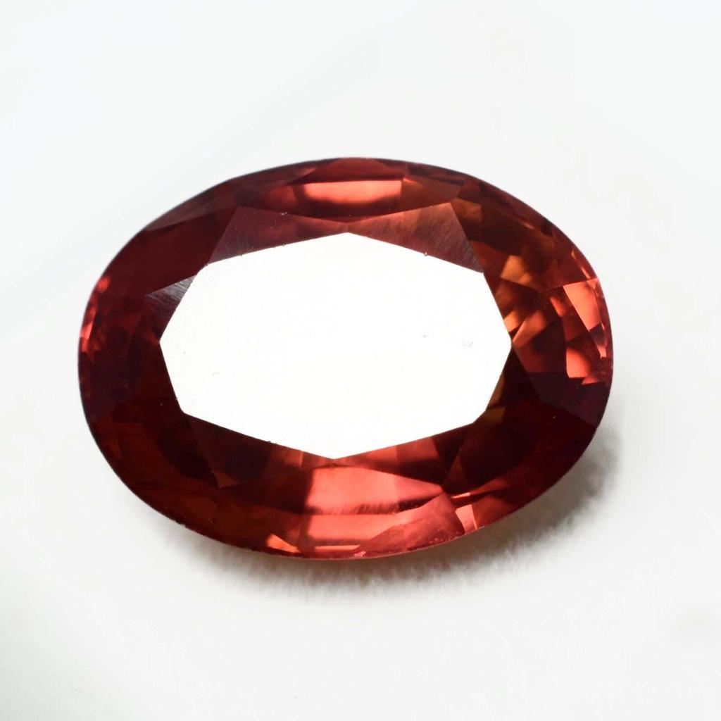 NATURAL 10.25 Carat Ceylon SAPPHIRE Orange Oval Shape CERTIFIED Loose Gemstone