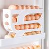Fridge Side Door Slide Egg Stoarge Rack Four Tiers Automatic Rolling Large Capacity 30 Egg Organizer Egg Dispenser Diner Restaurant Egg Holder