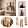3pcs Space Saving Wall Hanging Hanger Wooden Coat Rack Vintage Wooden Wall Hooks  Bedroom
