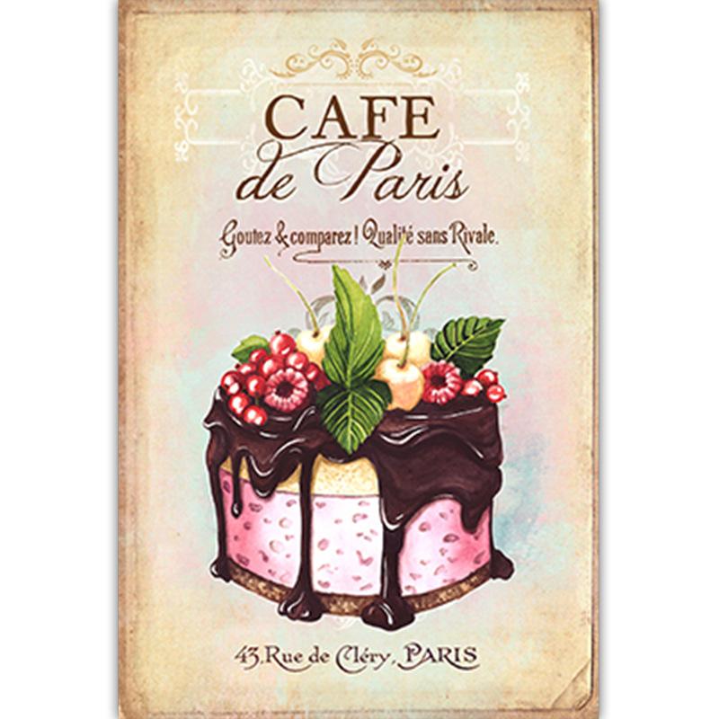 

Скандинавский постер, винтажный современный минималистичный кофейный десерт, холст, картина, абстрактное украшение дома, кухонные настенные картины без рамки 21x30cm No Frame