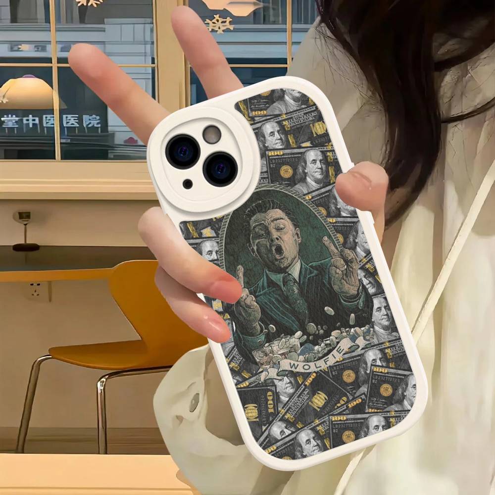 Classic Movie W-Wolf Of W-Wall S-Street Leather Phone Case For IPhone 16 15 14 17 Pro Max 11 12 Mini Plus Soft Shell