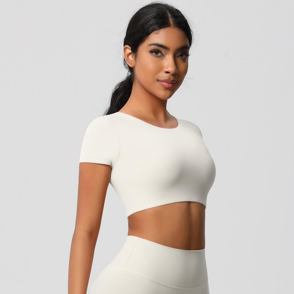 Women High Quality Sport T-Shirts Short-sleeve And with Chest Pads Compressed Quick-dry Super Elastic Suitable For Running Fitness Training Yoga