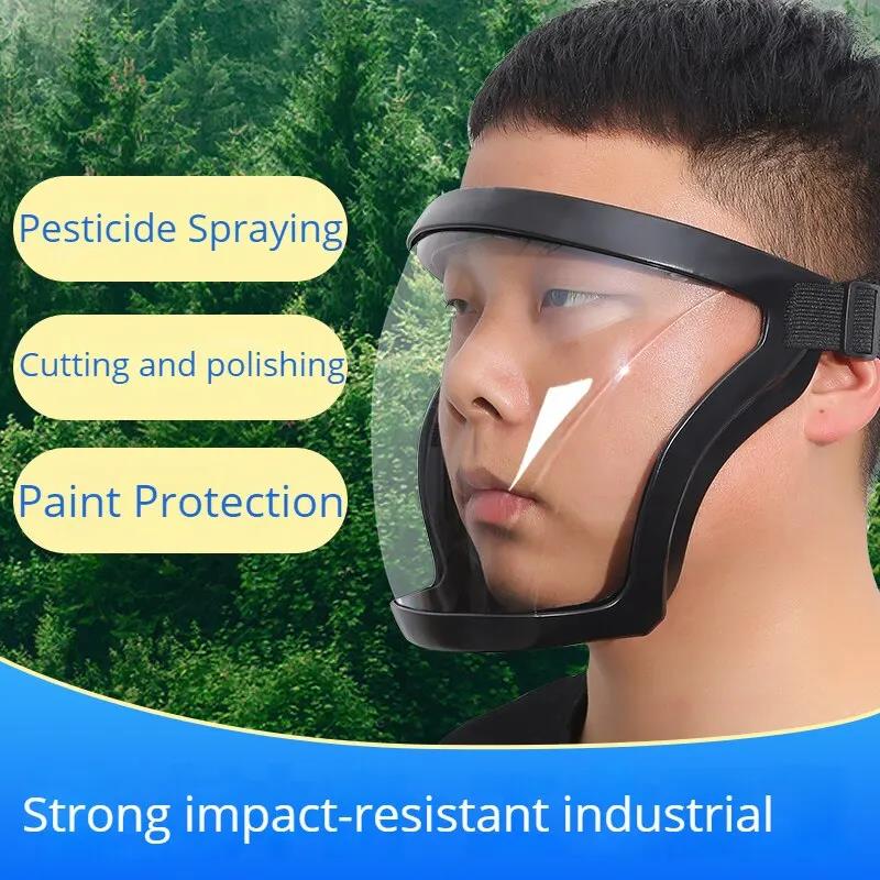 Protective Mask Transparent Full Face Shield Space Spherical Goggles Safety Glasses With Filters For Outdoor Safety Protection