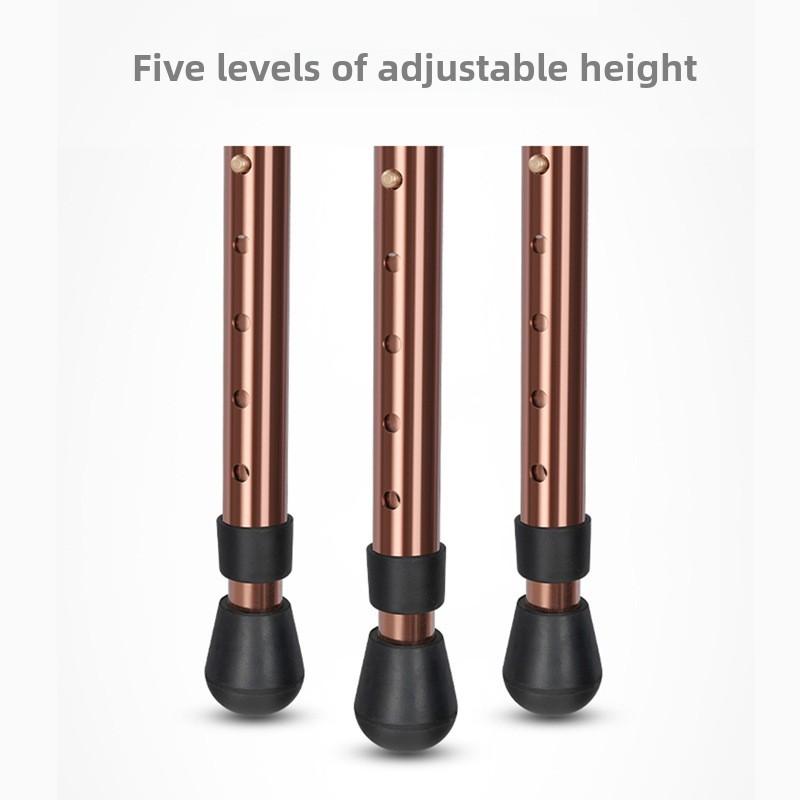 Portable Walking Assistant Lightweight Elder Cane Stool Adjustable Multifunctional Aluminum Alloy Crutch