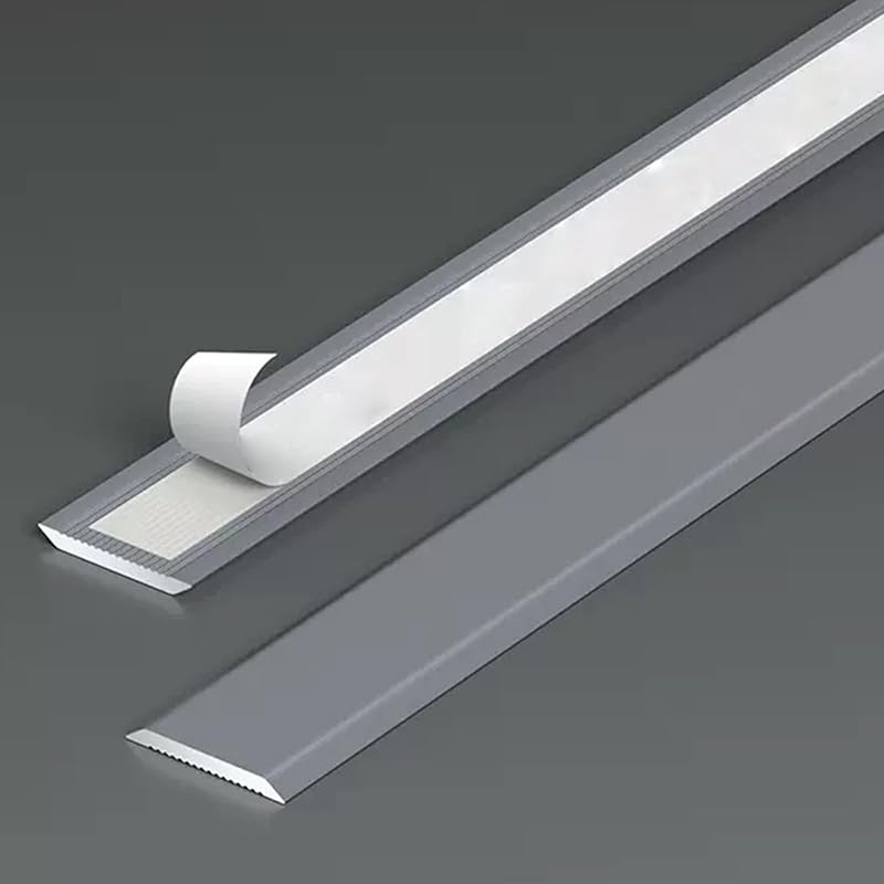 Floor Transition Strip Door Kitchen Bedroom, Door Edge Trim Strip for Tile/Carpet/Vinyl Flooring,Laminate Flooring Transition Strips,Self Adhesive