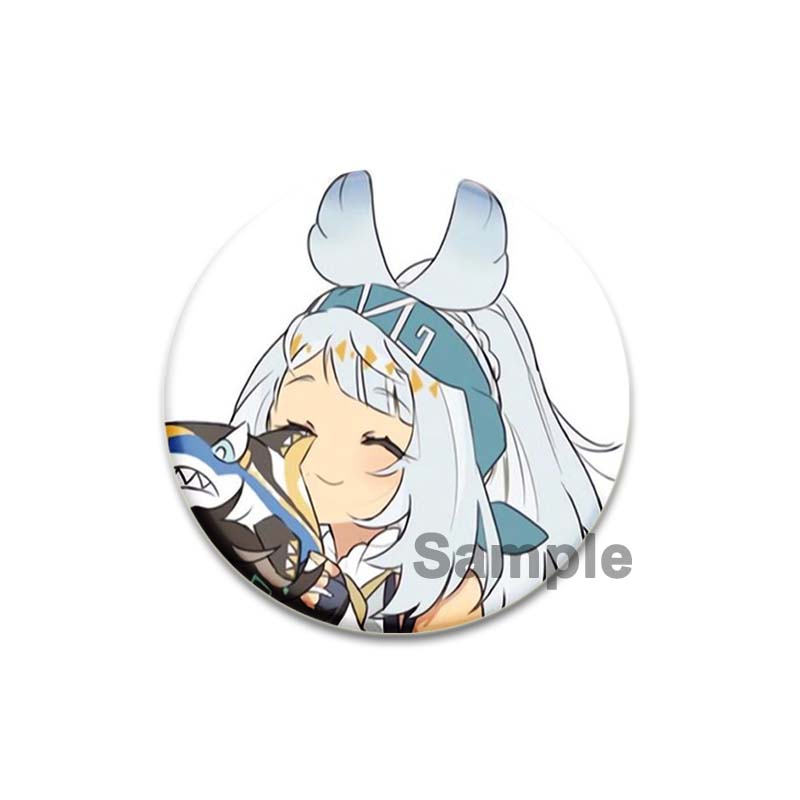 Anime Game Genshin Impact Mualani Soft Button Pins Character Kinich X Mualani Fanart Brooch Handmade Badge Fans Collection Gifts