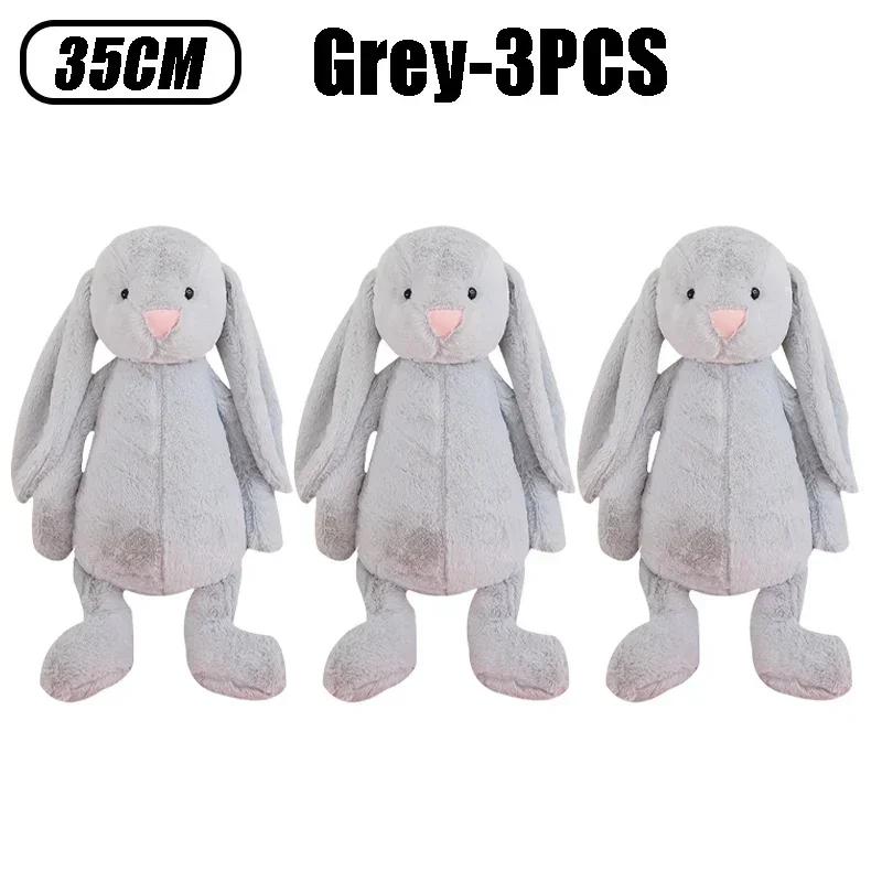 Unisex Soft Cotton Stuffed Rabbit Plush Toy Long Ear Easter Bunny Sleeping Mate Birthday Gift Cute Essential
