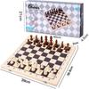 Brangdy Kids Wooden Foldable International Chess Set