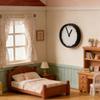 Miniature Wall Clock for Tiny House, 1:12 Scale Micro Pendulum Clock, Mini Resin Model for DIY Room Box, Pretend Play Decor