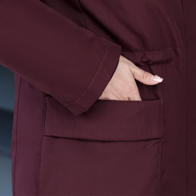 Real Fur Collar Middle Age Women's Puffer Jackets Winter Vintage Parkas Hooded Liner Detachable Plus Size Thick Warm Long Down Coats Woman Outerwears