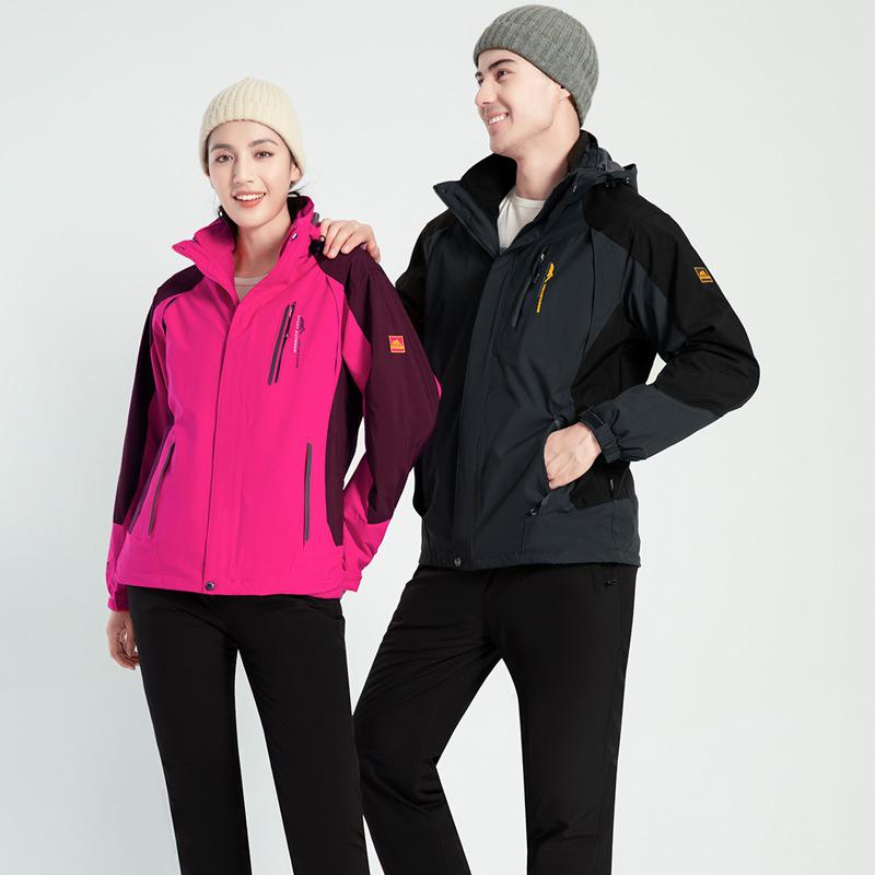 

Унисекс ветровка 3-в-1: Куртка Осень/Зима со Съемной Подкладкой, Ветрозащитная Двухкомпонентная Уличная Рабочая Одежда с Логотипом. 7XL