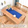 Farmhouse Rustic Table Runner Blue Faux Linen Double Layer Table Runners Thick Reversible Short Table Runner 36 Inches for Kitchen Dining Dresser