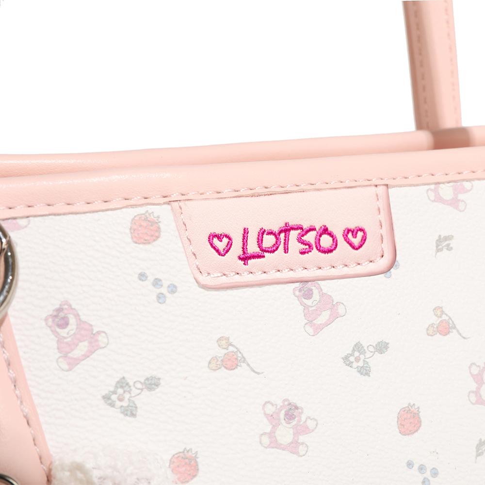 New Disney Strawberry Bear Series PVC Tote Bag, Shopping Bag, Shoulder Bag Women's Pink BMK-72842
