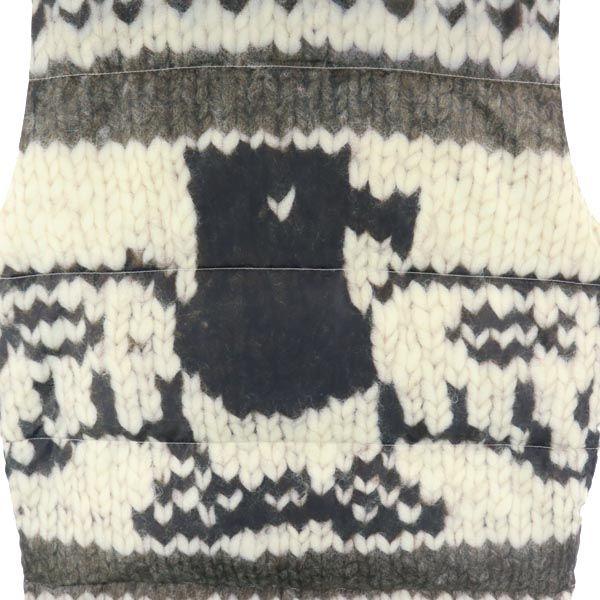 CASSAVES Print knit Down vest M Beige x gray Men's Used