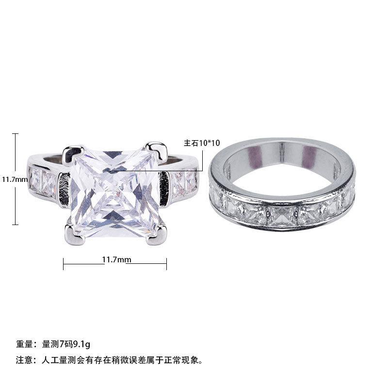 Luxury Micro-Inlaid Zircon Ring Women'S Wedding Ring