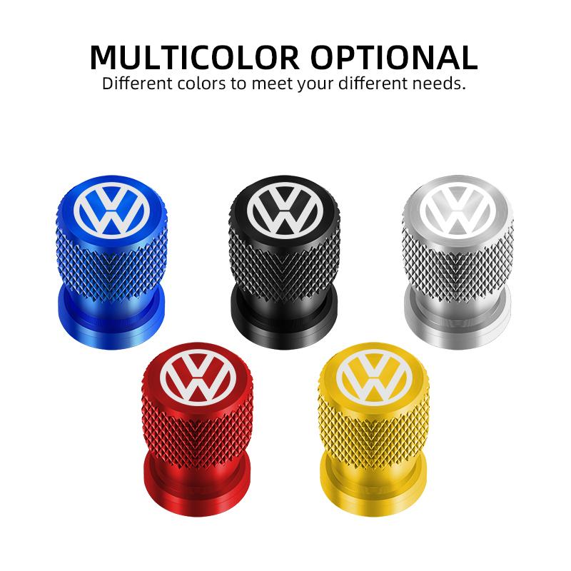 VW 4Pcs Car Styling Wheel Tire Valve Stem Caps Cover for VW GOLF POLO PASSAT TIGUAN TOURAN TOUAREG JETTA GTI