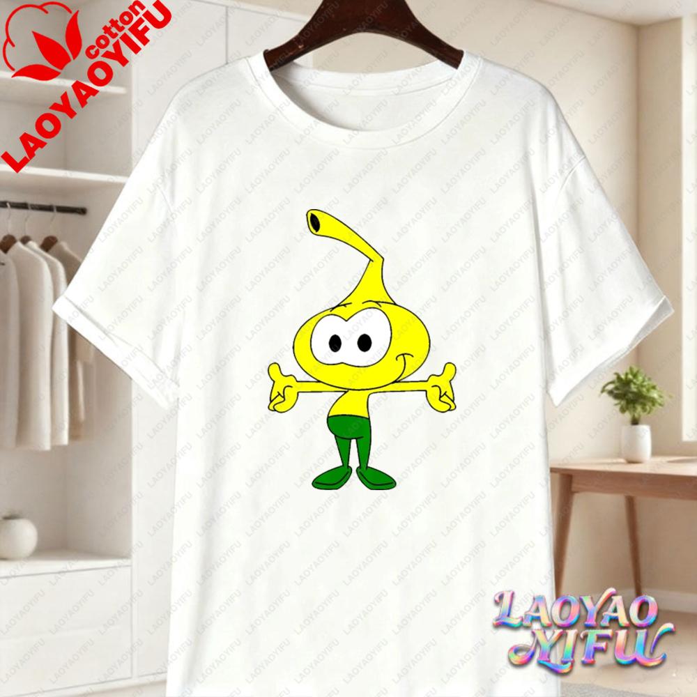 Snorks Cartoon Character Print T Shirt Vintage 80s Classic Anime Graphic Tee Casual Cotton Tops for Unisex Women Summer Streetwear