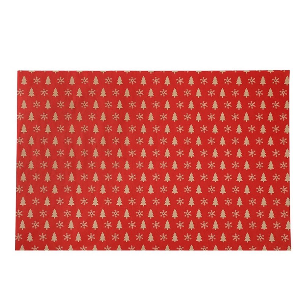 Santa Claus Wrapping Paper Wrinkle-Resistant Bell Pattern Paper Christmas Gift Wrapping Paper Eye-Catching For Home Decoration