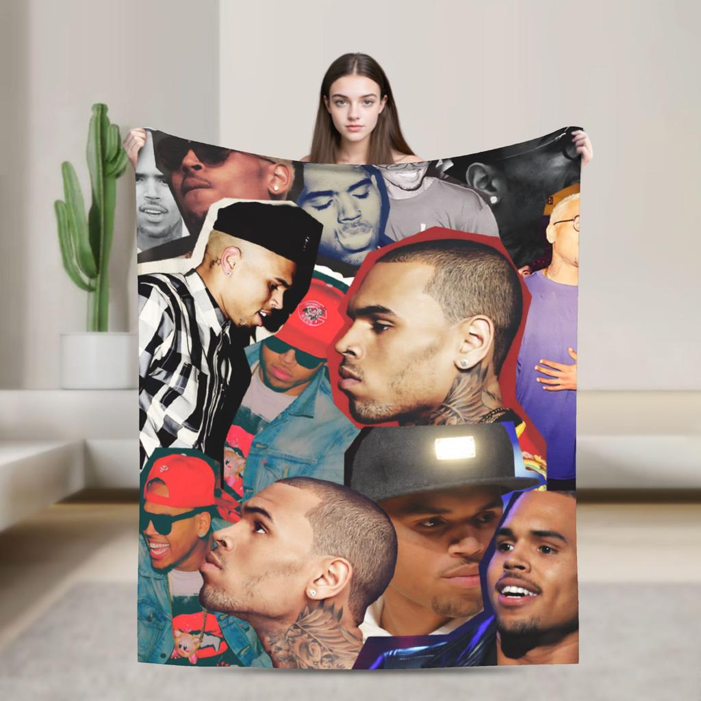 Chris Brown Breezy Bowl XX Tour Blankets Quality Soft  Bedding Throws Winter Picnic Home Decor Comfortable Bedspread