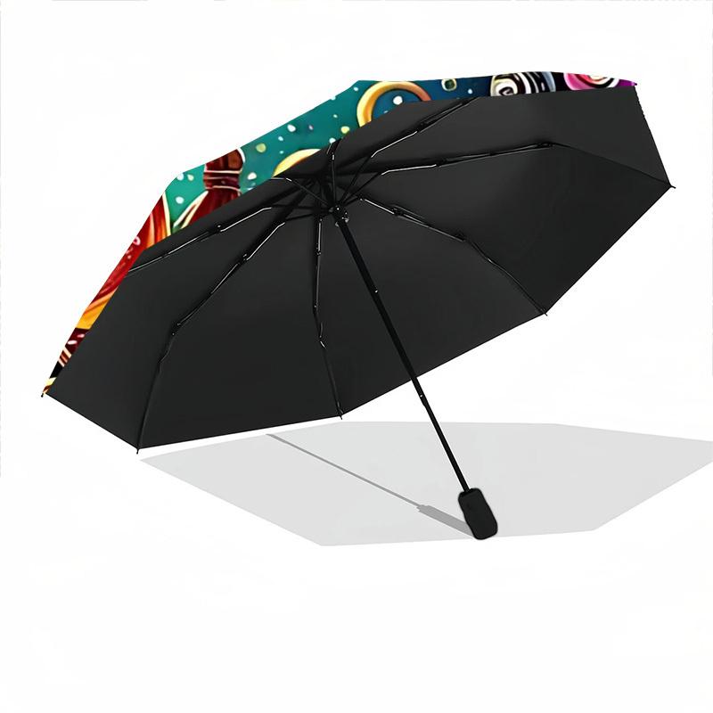 1pc Witchcraft Moonlight Fashionable Automatic Opening/Closing Folding Umbrella with 8 Bones, Windproof Portable, Daily Use42
