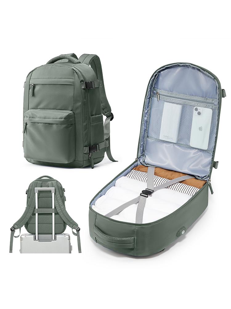 

Рюкзак для ноутбука для путешествий для мужчин и женщин, водонепроницаемый противоугонный рюкзак TSA для ноутбука 15,6 дюймов, одобренный для полетов, большой рюкзак для колледжа зелёный