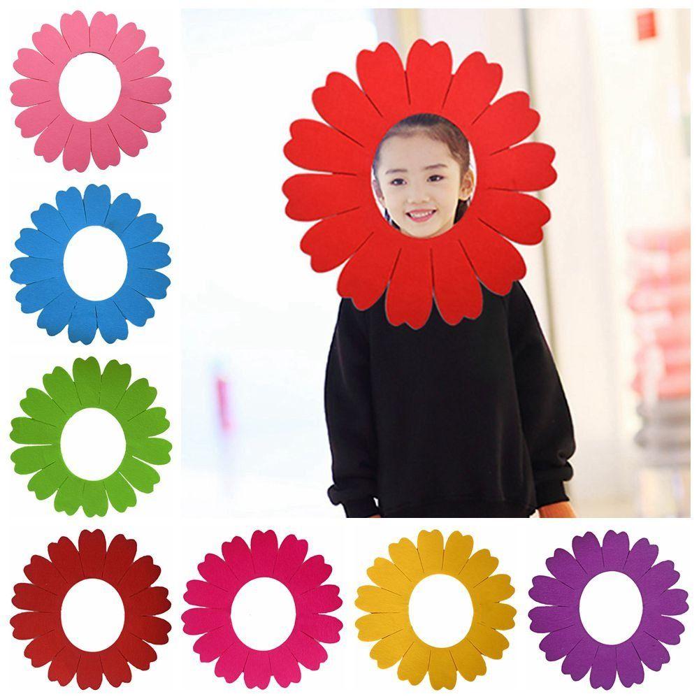 

Yellow Color Performance Props 39cm Sunflower Hat Hood Funny Sunflower Headgear