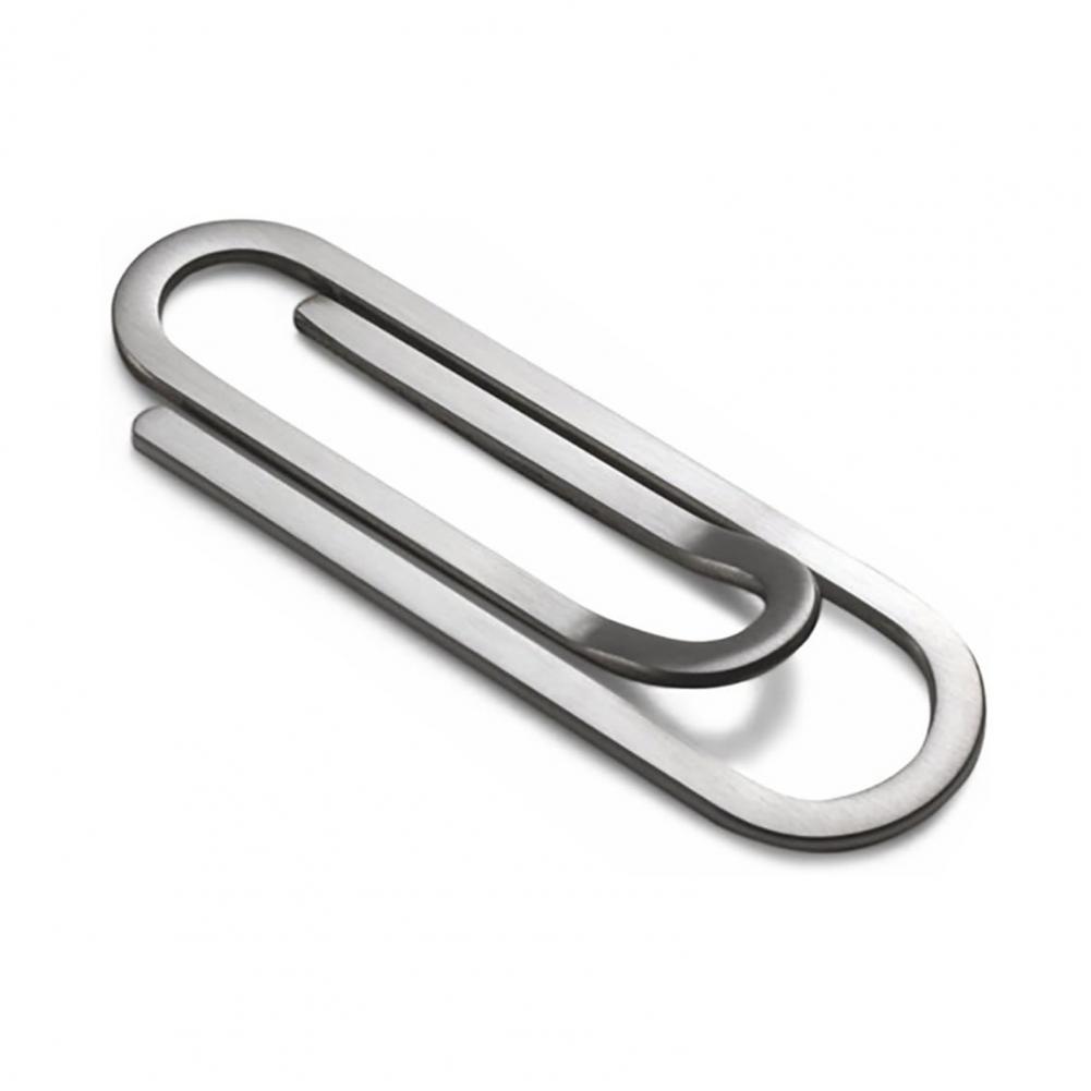 

6cm Paper Clip Stainless Steel Money Clip Coin Clip Slim Lightweight Document Holder For Office School Home Use Card Photo серебряный