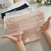 Women's Ultra Thin Ice Silk Underwear Mid-Rise Seamless Transparent Panties See Through Invisible Briefs