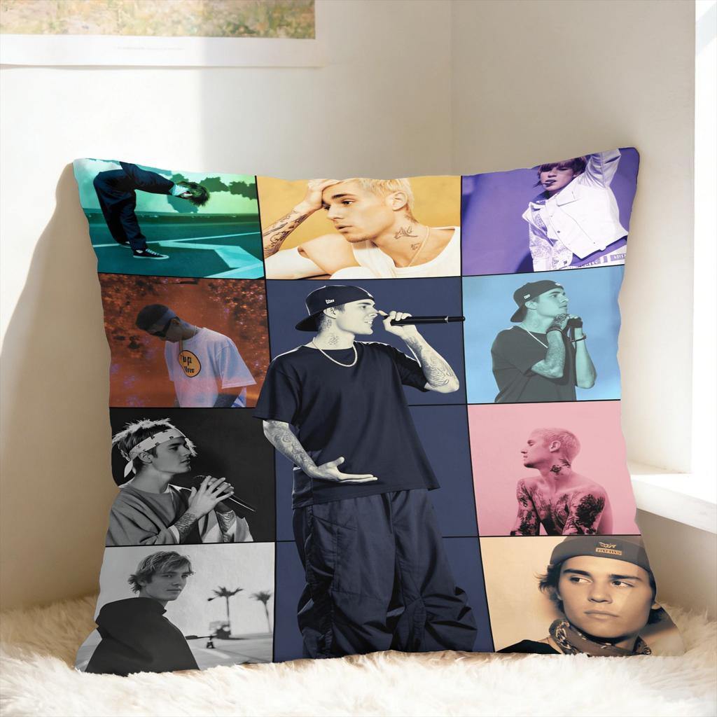 J-Justins B-Bieber Pillow Case Soft Pillow Cover Kawaii Cushion Cover For Chair Sofa Home Decor