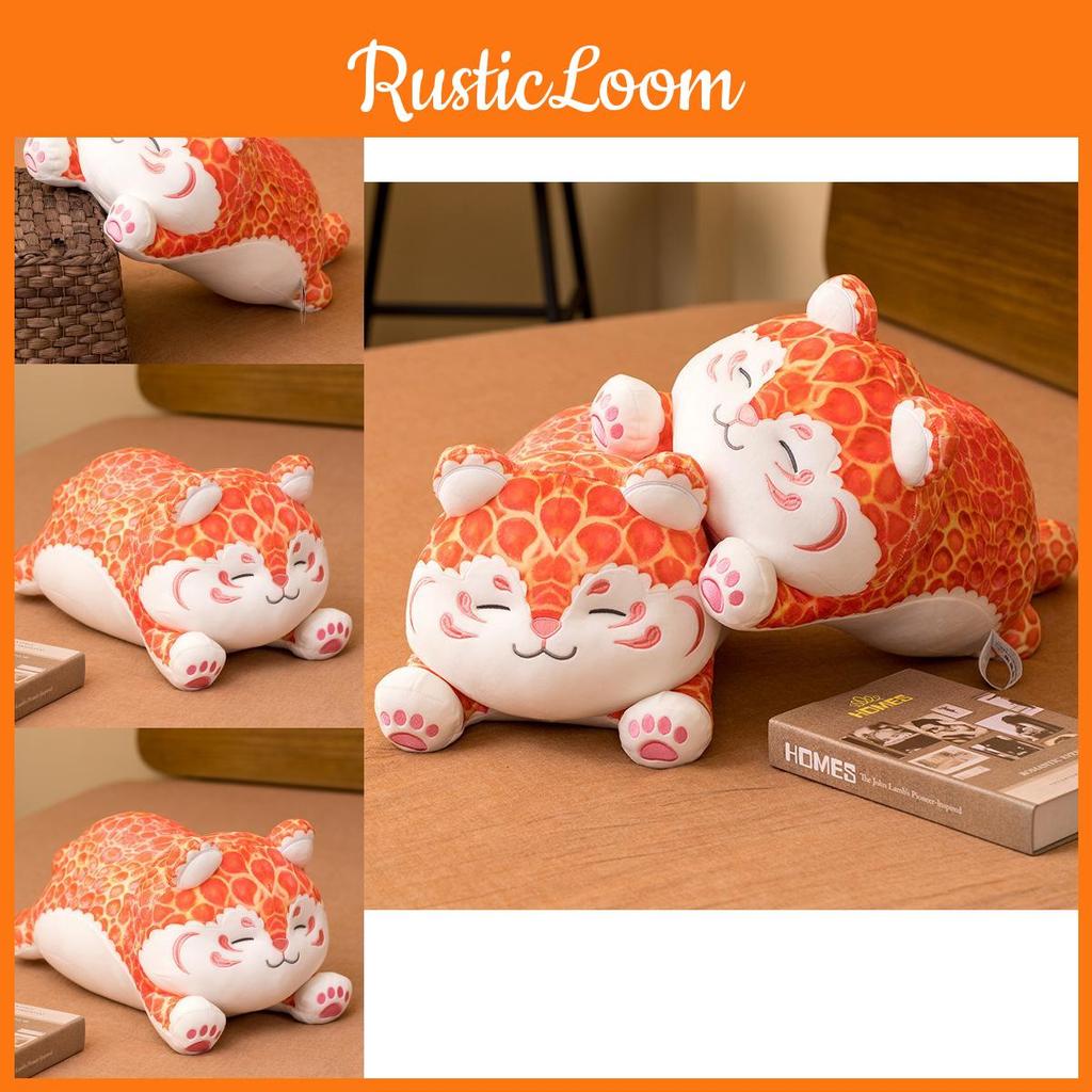 Orange 50cm Charming Tiger Plush Doll Cuddly Stuffed Animal Ideal For Birthdays And Weddings