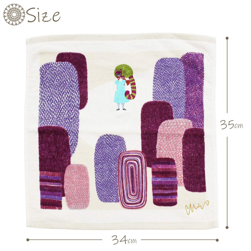 Kusunokibashi Monori Wash Towel vloume2 Alice in Purple [moritaMiW] Wonderland, [A-67344-51-PAP]
