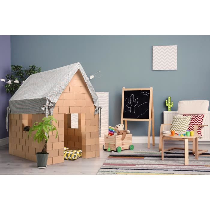 XXL Blocs de construction de bricolage Maison de jeu pour enfants, Maison de jeux de grand carton pour enfants, Kit de construction