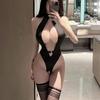 Sexy Lingerie Bodysuit Women Underwear Hollow Hanging Neck Bodysuit Sexy Ice Silk Open Range Pajamas for Women