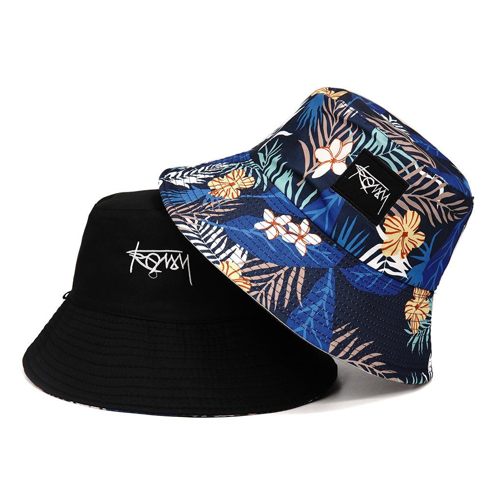 Reversible Print Fisherman Hat Spring/Summer Unisex Fashion Outdoor Bucket Bat Decoration Sunshade Cap For Men Women