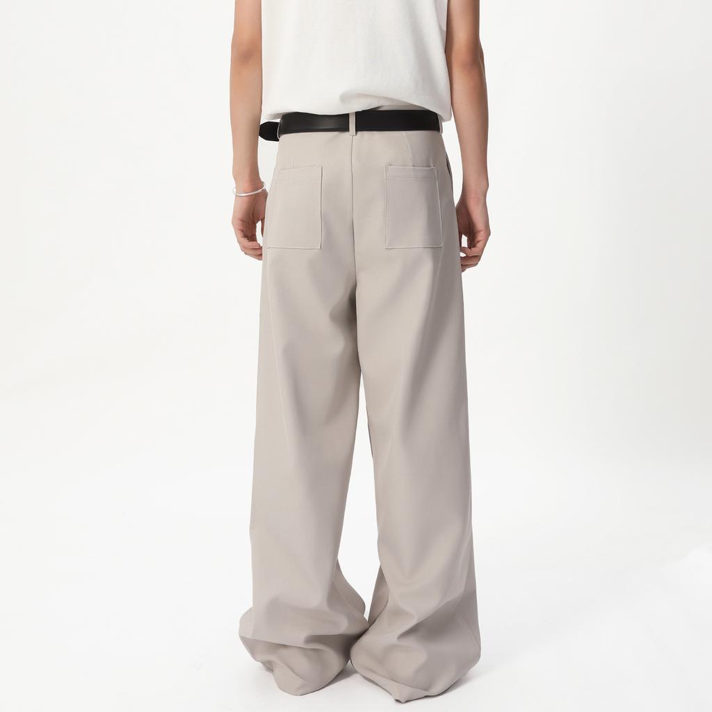 | Basic three-dimensional double-pleated loose drape casual commuting four-season trousers casual trousers men