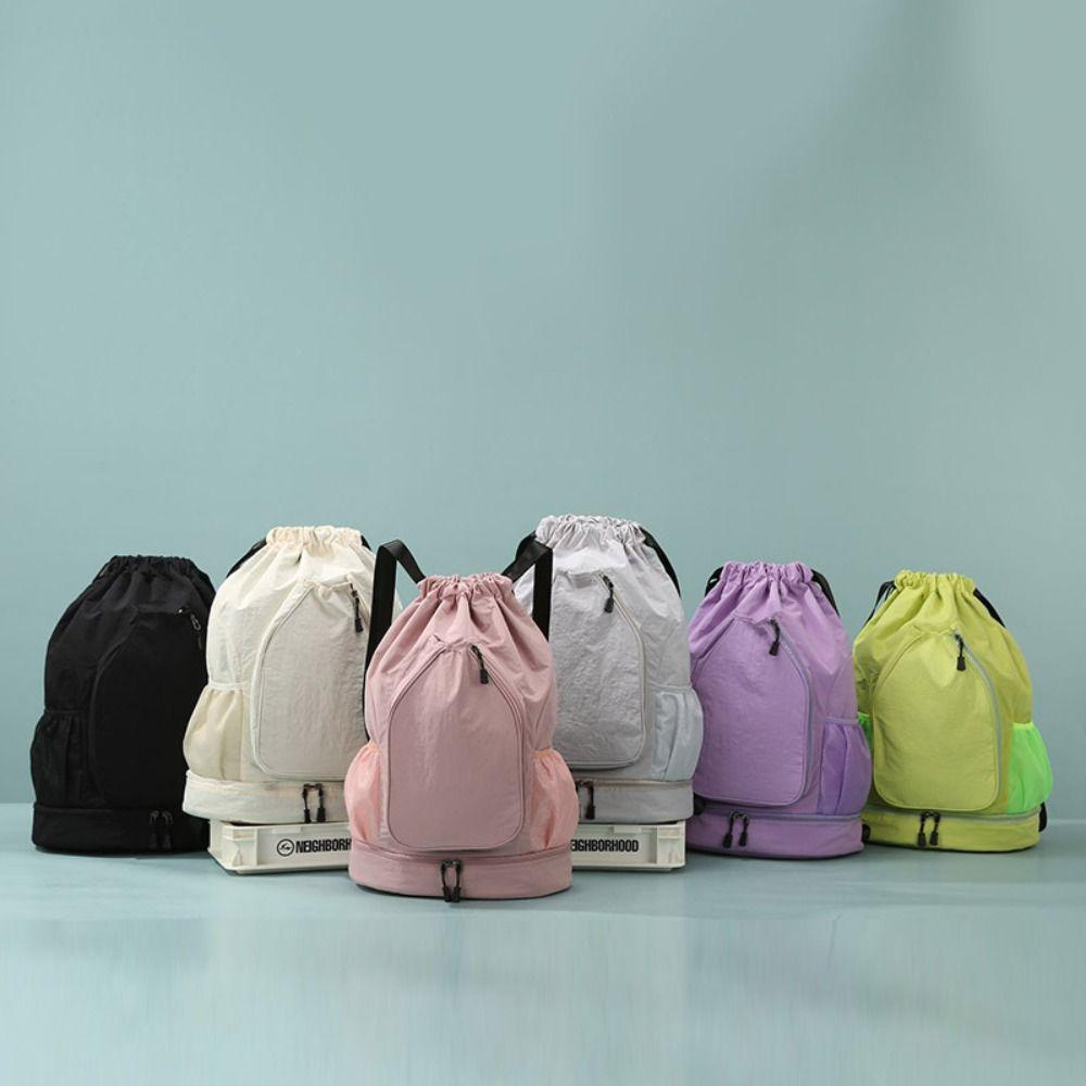 with Shoes Pocket Tennis Racket Backpack 2 Rackets Gym Pack Drawstring Fitness Bag  Home Fitness