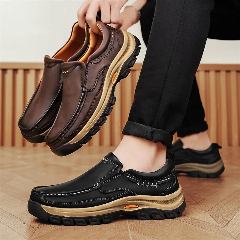 Fashion Men's Loafers Fashion Casual Shoes Comfortable Platform Flats Leisure Men Flats Classics Outdoor Trekking Shoes Zapatillas Male
