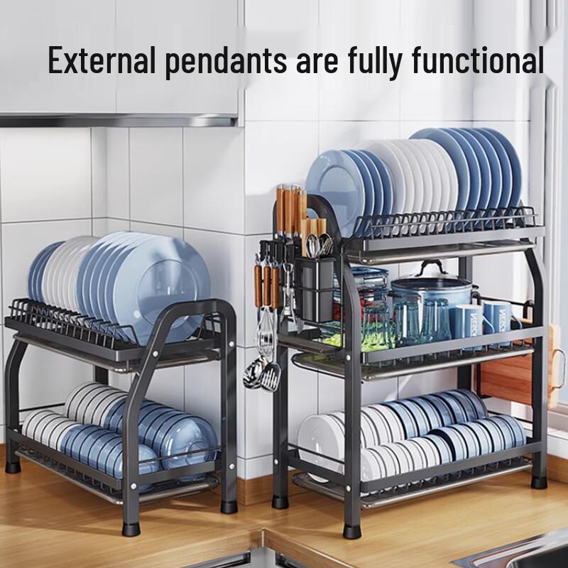 3-Tier Countertop Kitchen Dish Drying Rack