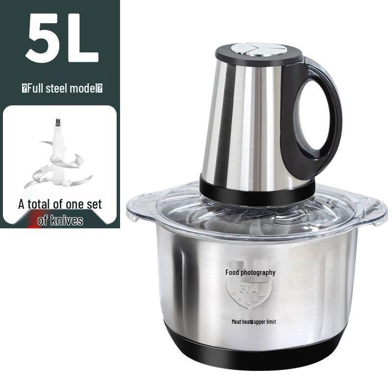 

Electric Meat Grinder & Food Processor: Dough Mixer & Dumpling Stuffing Machine 2L Stainless Steel