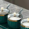 3/4 Grid Seasoning Storage Box Sealed Spice Jar Practical Salt Suger Jar  Salt