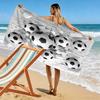 Soccer Ball Smashing Through Wall 2D Flat Print Beach Towel, Large Soft Quick Dry Towel for Beach Camping SwimmingZSTJ0915462