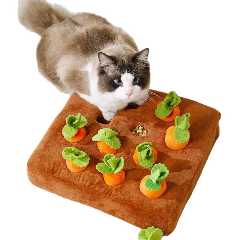 Radish Pulling Dog Toy: Bite-Resistant Teddy Bichon with Sniffing Mat for Pet Boredom Relief