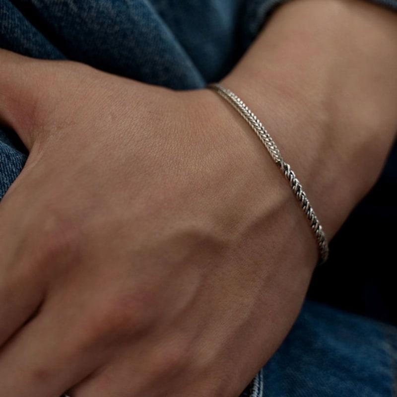 HARANG HR 110B_Half & Half Chain Bracelet