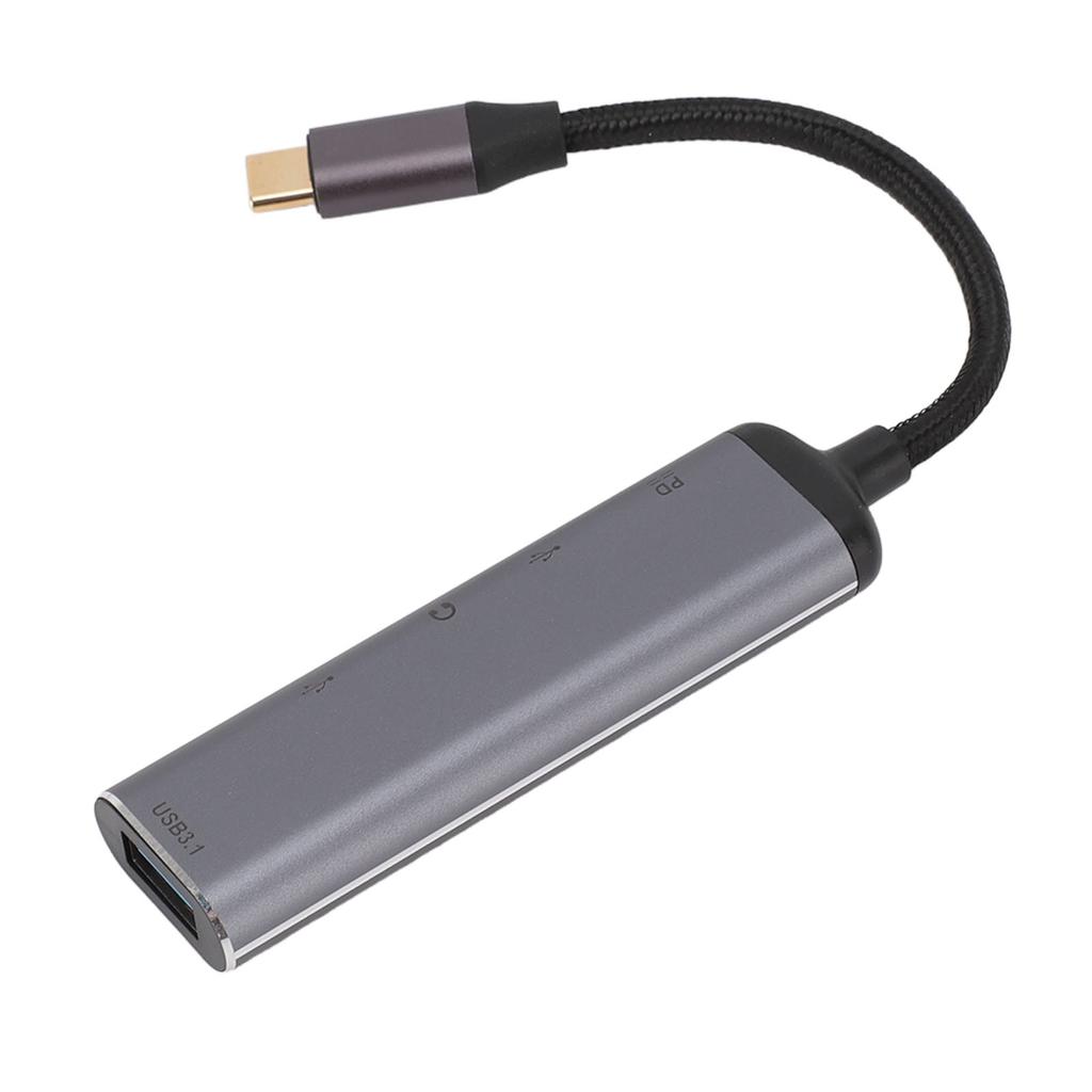 USB C Hub Multiport Adapter 5 In 1 with 3.5mm Headphone Jack USB3.1 USB2.0 Type A PD Charging Port