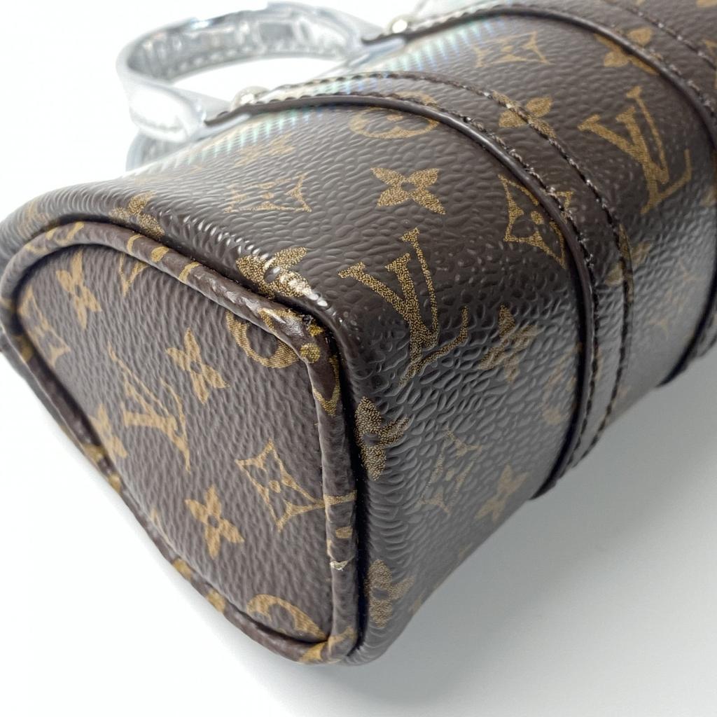 Used LOUIS VUITTONkey ring Brown/Aurora leather/enamel Women