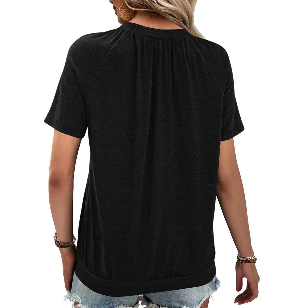 Tops For Women Short Sleeve V-Neck Casual T-Shirts