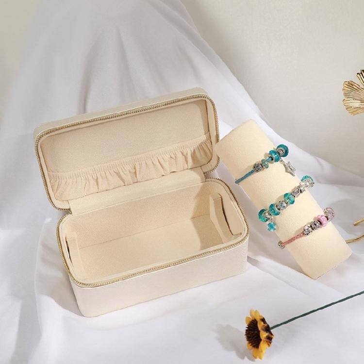 Sophisticated 2 Layers Home Jewelry Storage Box Accessory Keeper PU Leather Lockable Case for Assortment Household